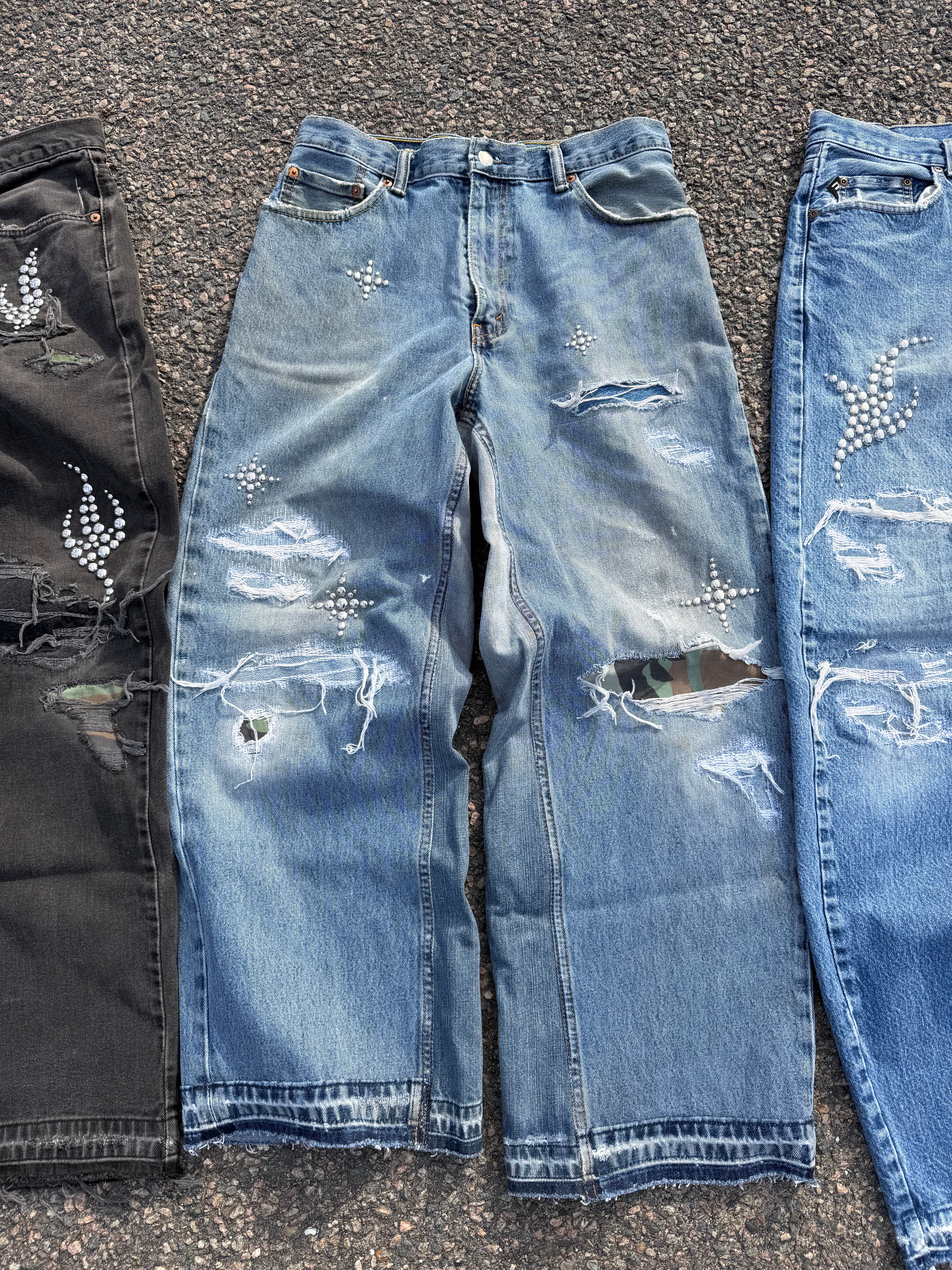 Blue Star Studded Denim
